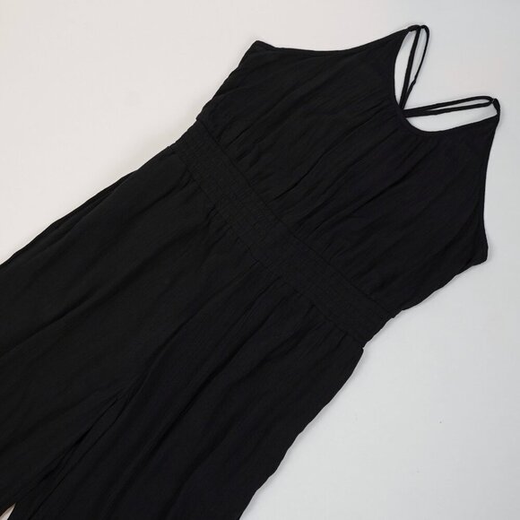 prAna Fernie Wide Leg Jumpsuit Black - Size Large - Picture 2 of 8